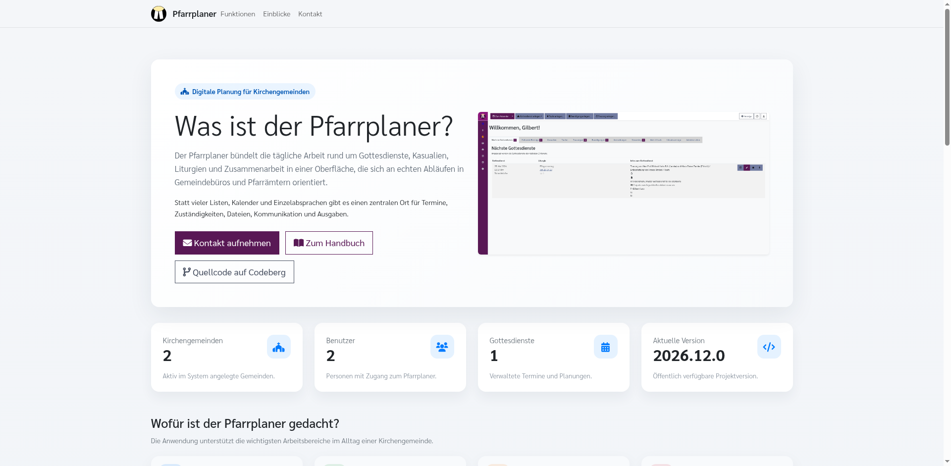 Öffentliche Info-Seite