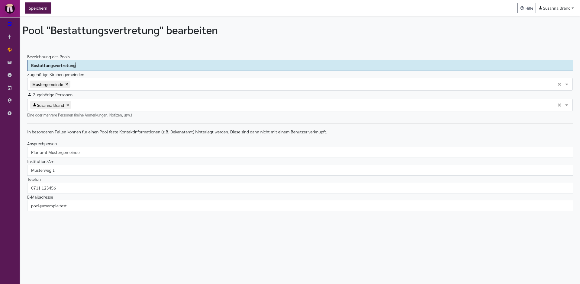 Pool bearbeiten