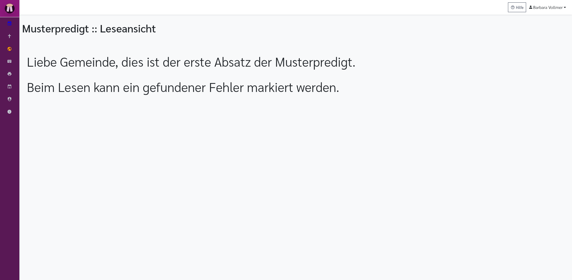 Predigt-Leseansicht